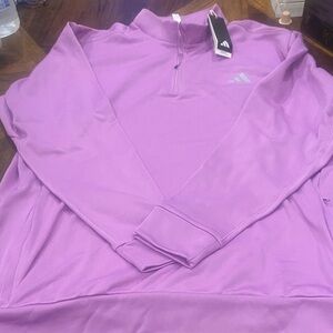 adidas Lavender Half-Zip Athletic Pullover
